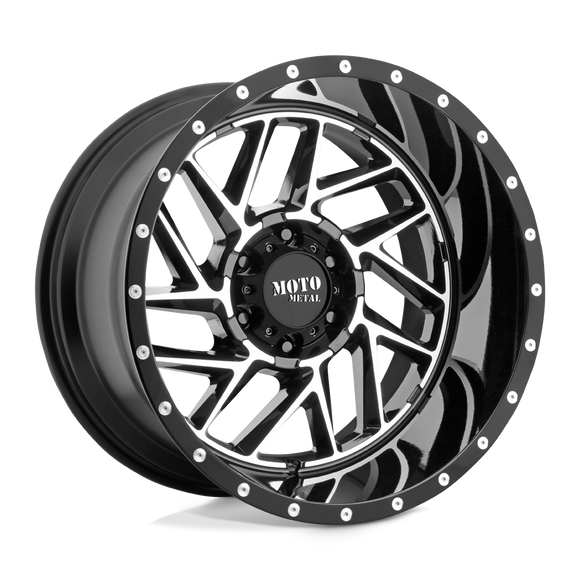 20x12 Moto Metal MO985 Breakout Gloss Black Machined 8x165.1 ET-44 Wheel