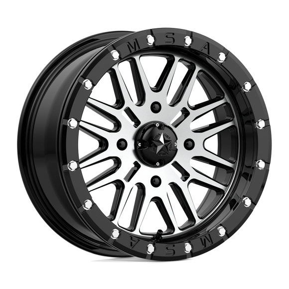 16X7 MSA Offroad Brute Beadlock Gloss Black Machined 4x156 M37-06756