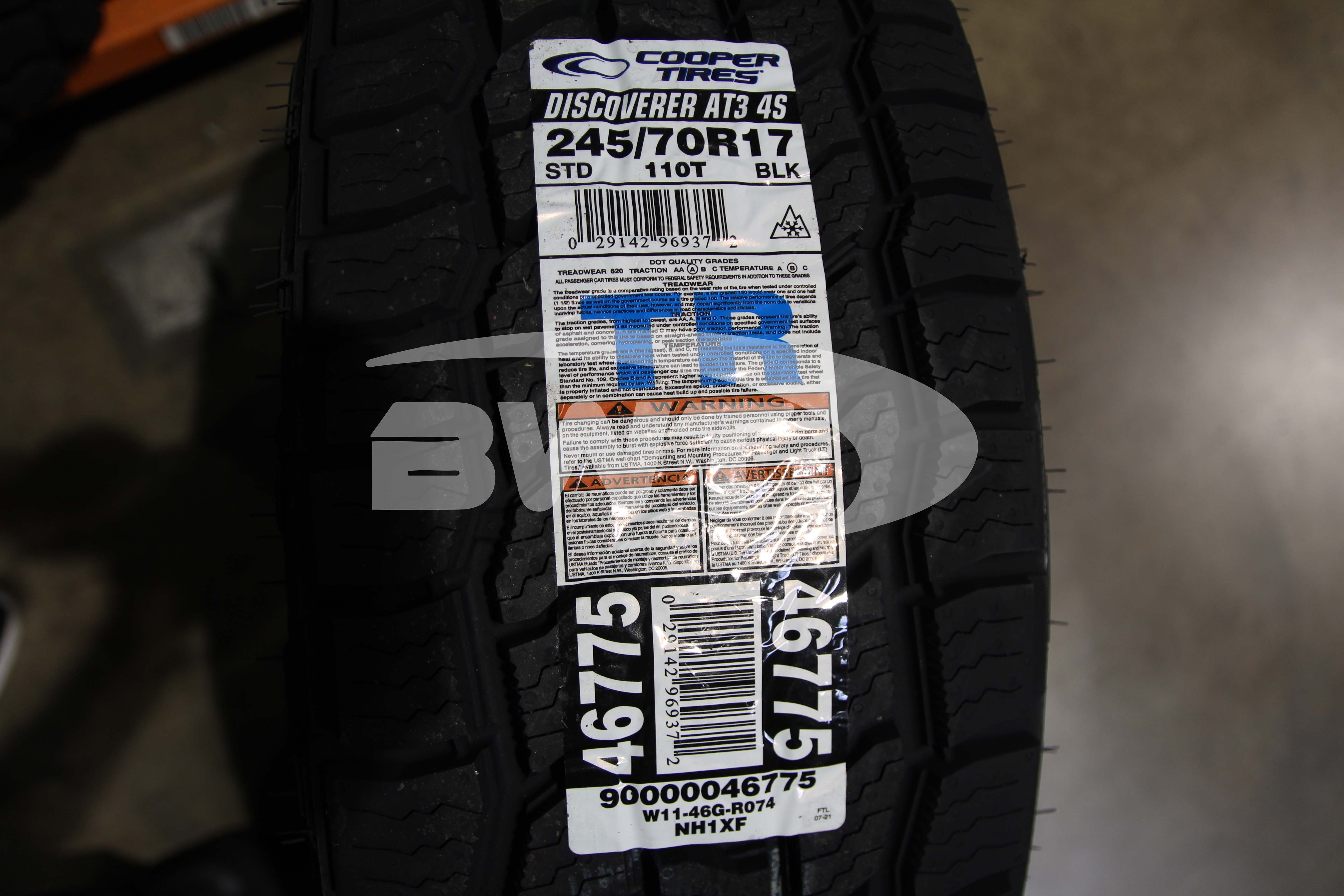 Cooper Discoverer AT3 4S Tire(s)245/70R17 110T SL BSW 2457017