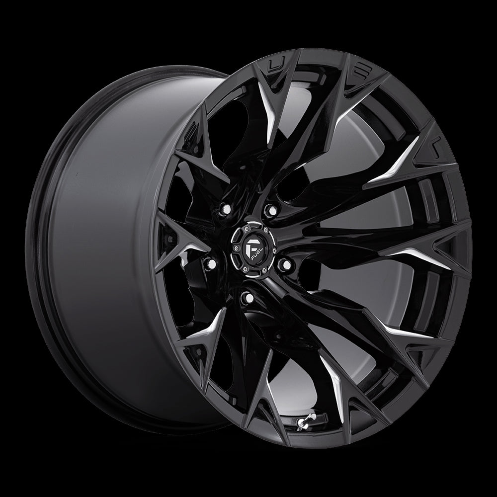 20X12 Fuel D803 FLAME Gloss Black Milled 5X127 ET-44 wheel/rim