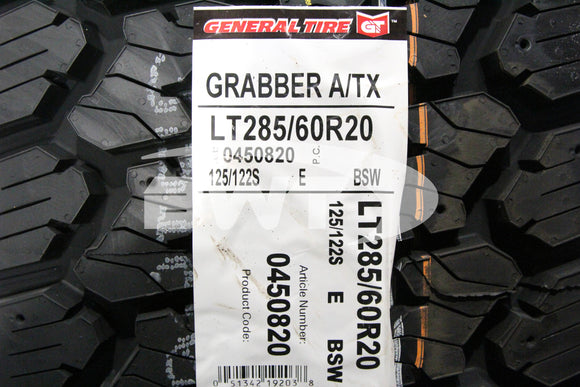 General Grabber A/TX Tire(s) 285/60R20 LRE 125S BSW 285/60-20 2856020