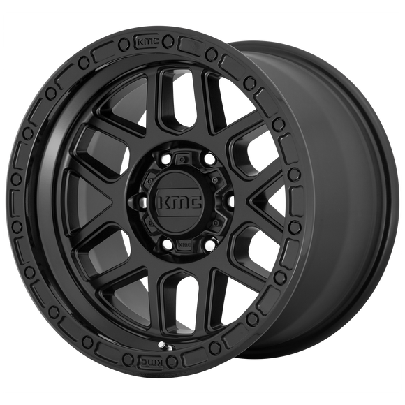 20X9 KMC KM544 MESA Satin Black With Gloss Black Lip 6X139.7 ET18 wheel/rim