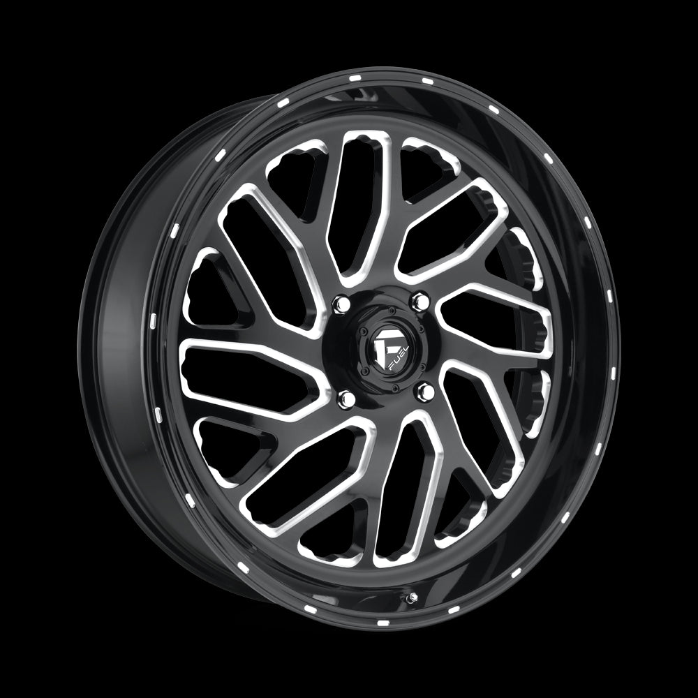 24X7 Fuel UTV D581 Triton Gloss Black Milled 4X156 ET13 wheel/rim - 0