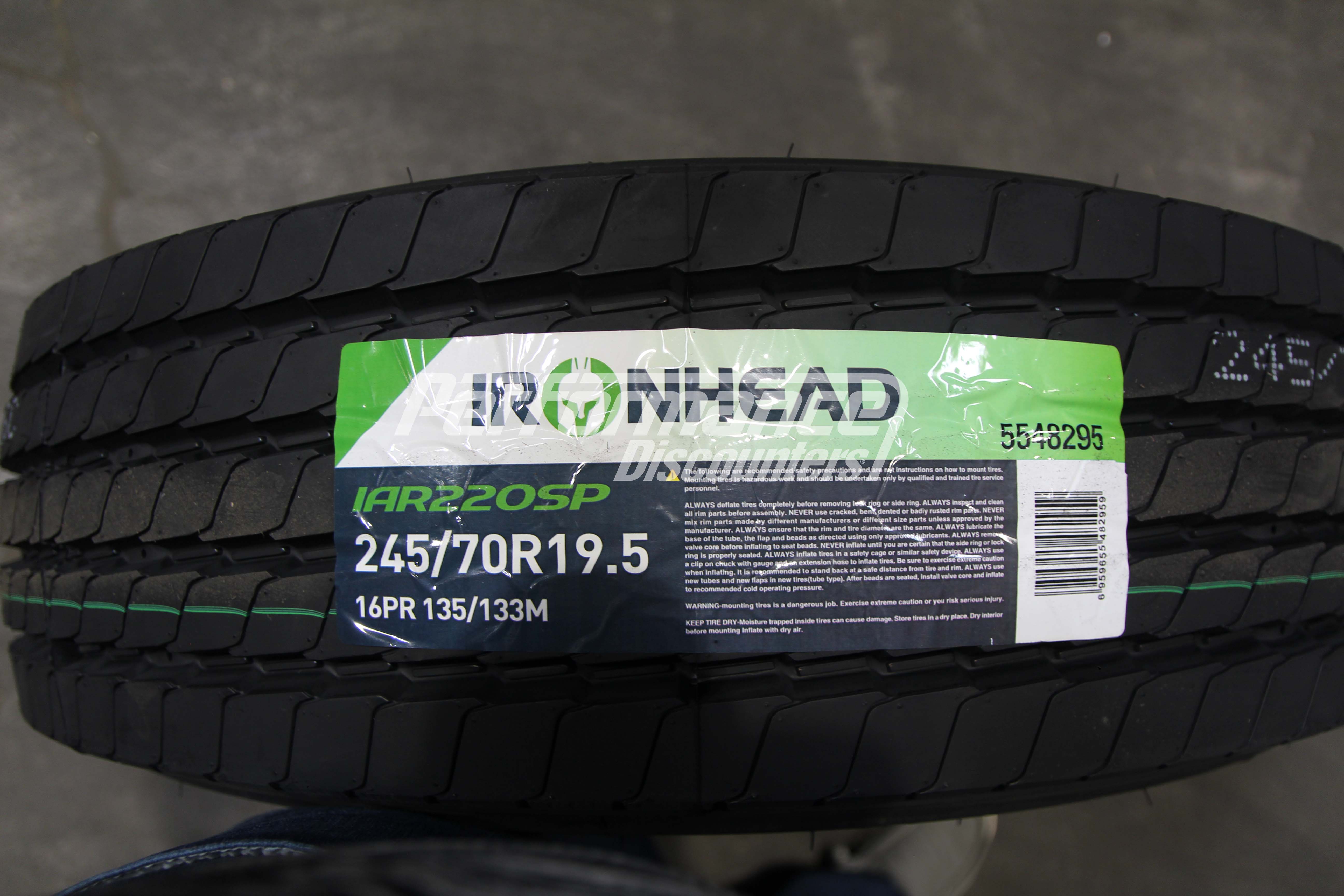 Ironhead IAR220SP All Position Tire(s) 245/70R19.5 135M LRH 24570195