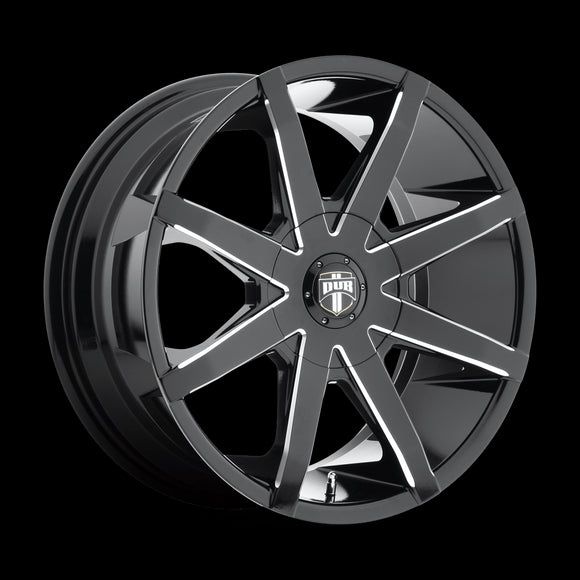 22x10 DUB Push Black Wheel/Rim 5X114.3 5-114.3 5x4.5 22-10
