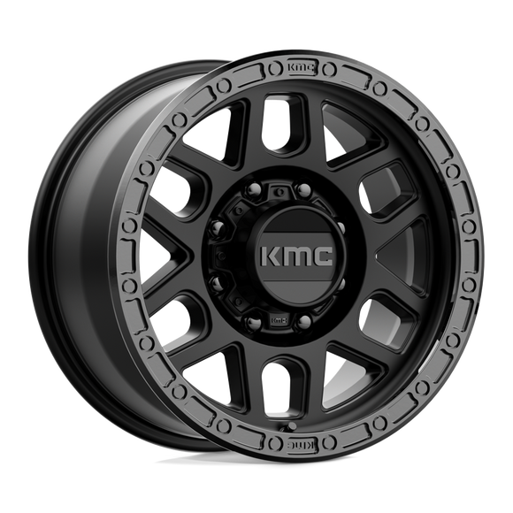 17X9 KMC KM544 MESA Satin Black With Gloss Black Lip 8X170 ET18 wheel/rim