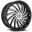 28x9.5 Azara AZA-508 Gloss Black & Machined 6x135/139.7 ET25 wheel/rim-1