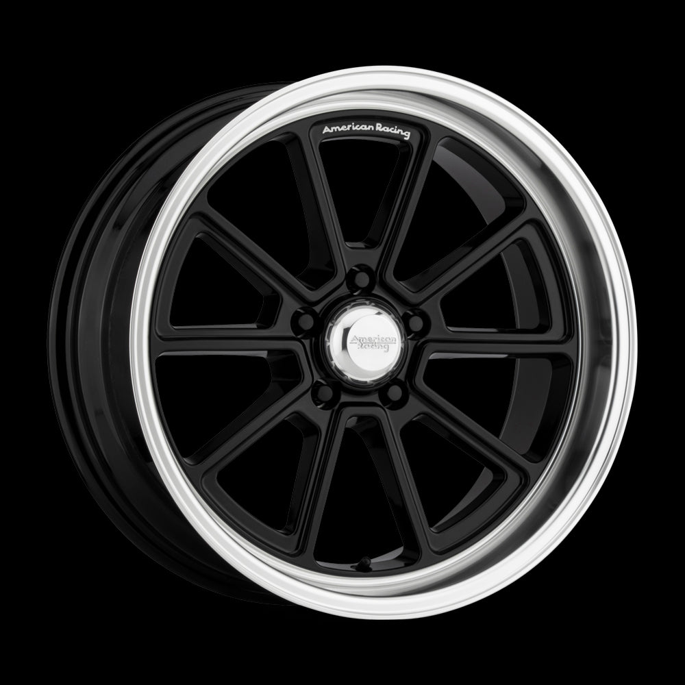 18X10 American Racing Draft Gloss Black With Cut Lip Wheel/Rim 5x127 ET0 - 0