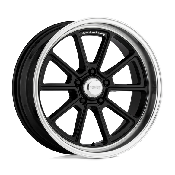 18X10 American Racing Draft Gloss Black With Cut Lip Wheel/Rim 5x127 ET0