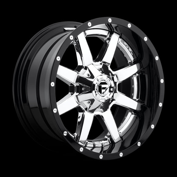 24X12 Fuel D260 Maverick Chrome/GBL 8X165.1 ET-44 wheel/rim