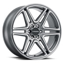 24x9.5 Vision 476 Wedge Gun Metal Machined Face Wheel 6x139.7 ET30 CB78.1-2