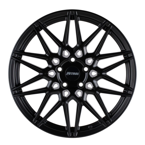 17x8 Petrol P3C Gloss Black With Machined Face 5x108 ET40 CB72.1 Wheel Rim