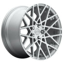 18X8.5 Rotiform BLQ Gloss Silver Machined 5x114.3 R110188565+38-4
