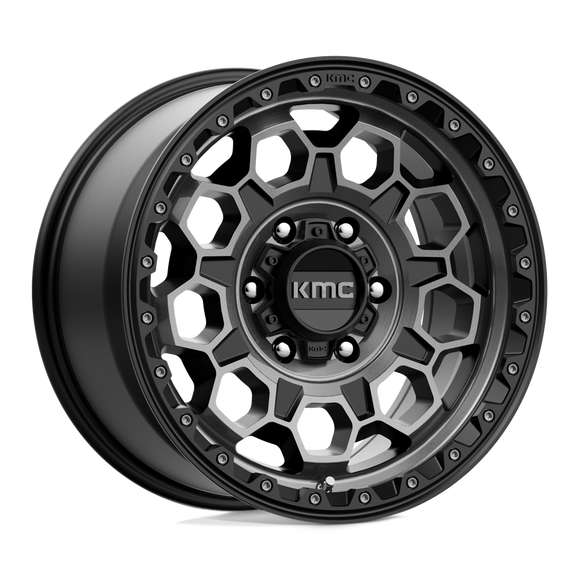 17X9 KMC KM545 TREK Satin Black With Gray Tint 6X114.3 ET18 wheel/rim