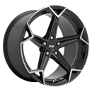20X10.5 Niche N259 ARROW Gloss Black Brushed 5X120 ET35 wheel/rim-3