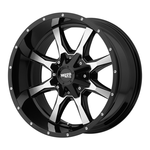 18X9 Moto Metal MO970 Gloss Black Machined Face 5X114.3 ET18 wheel/rim