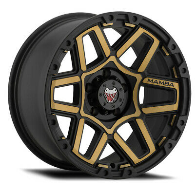 20x9 Mamba M23 Matte Black W/ Bronze Face 6x139.7 6x5.5 ET-12 Wheel Rim