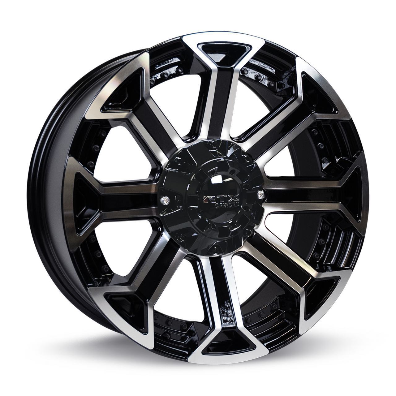 18x9 RTX Peak Gloss Black Machined 6x135/139.7 ET0 wheel/rim