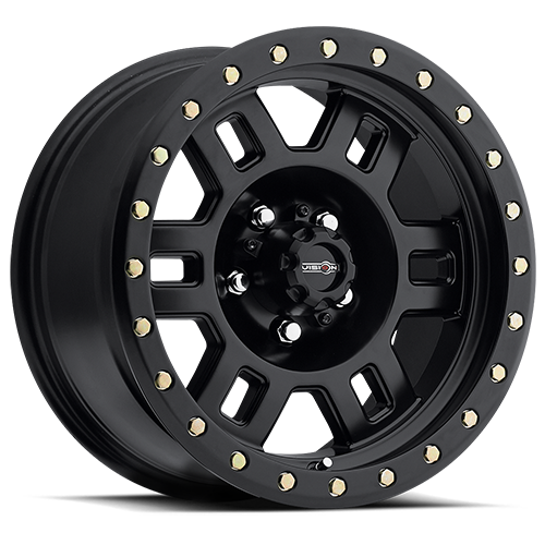 15x8 Vision 398 Manx Matte Black 5x127 5x5 ET-19 Wheel Rim
