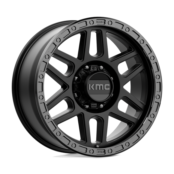 20X9 KMC KM544 MESA Satin Black With Gloss Black Lip 8X165.1 ET18 wheel/rim