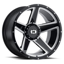22x11.5 Vision 390 Empire Gloss Black Milled Spoke 8x180 ET-44 CB124.2-2