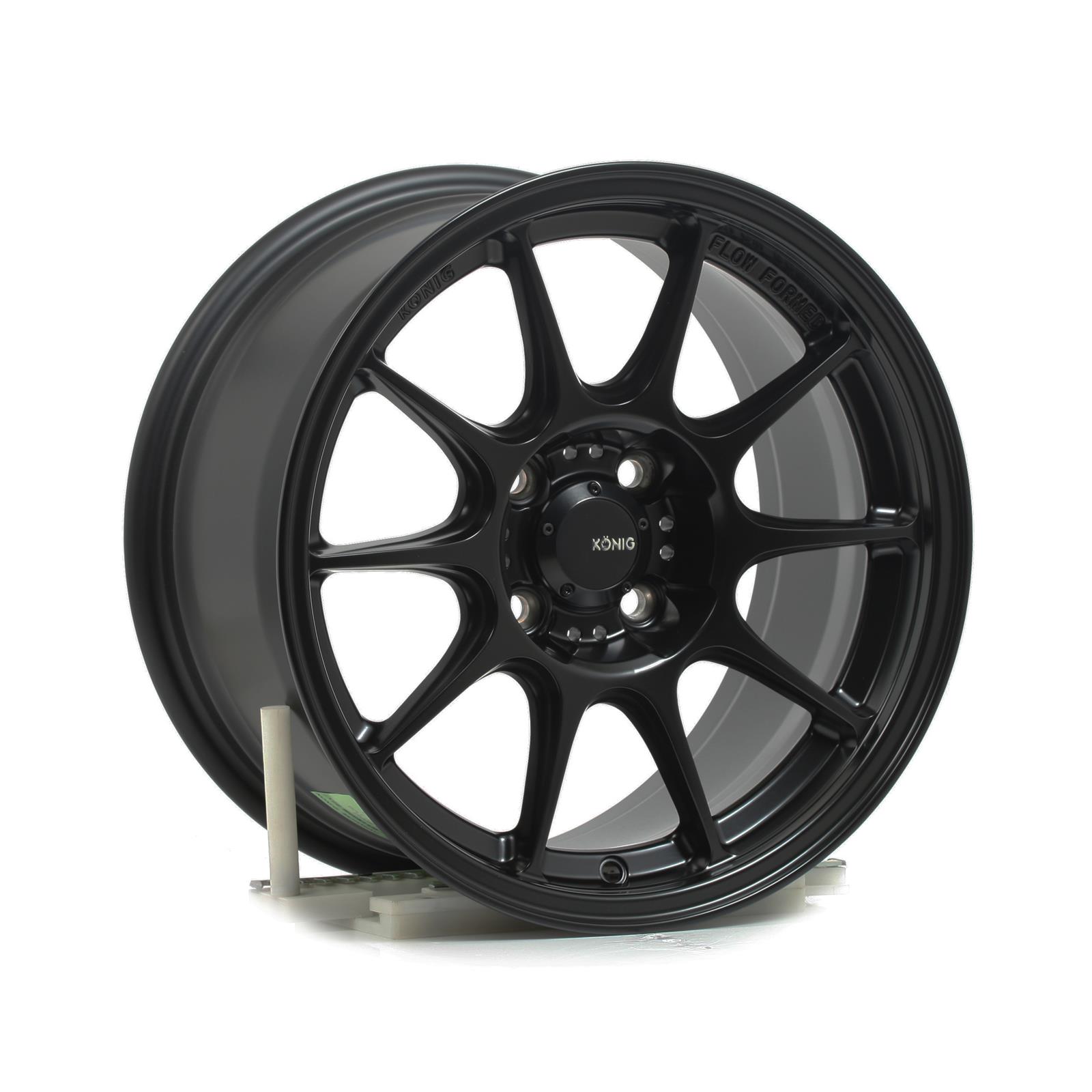 15x8 Konig Dekagram Semi-Matte Black 4x100 ET25 Wheel Rim