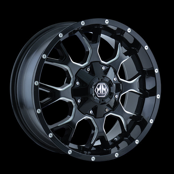 20x9 Mayhem Warrior Black-Milled Wheel/Rim 8x180 8015-2978M