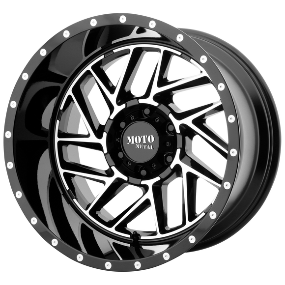 20x12 Moto Metal MO985 Breakout Gloss Black Machined 8x165.1 ET-44 Wheel