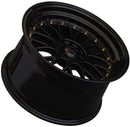 18x10 XXR 521 Black / Gold Rivets 5x114.3/120 ET25-1