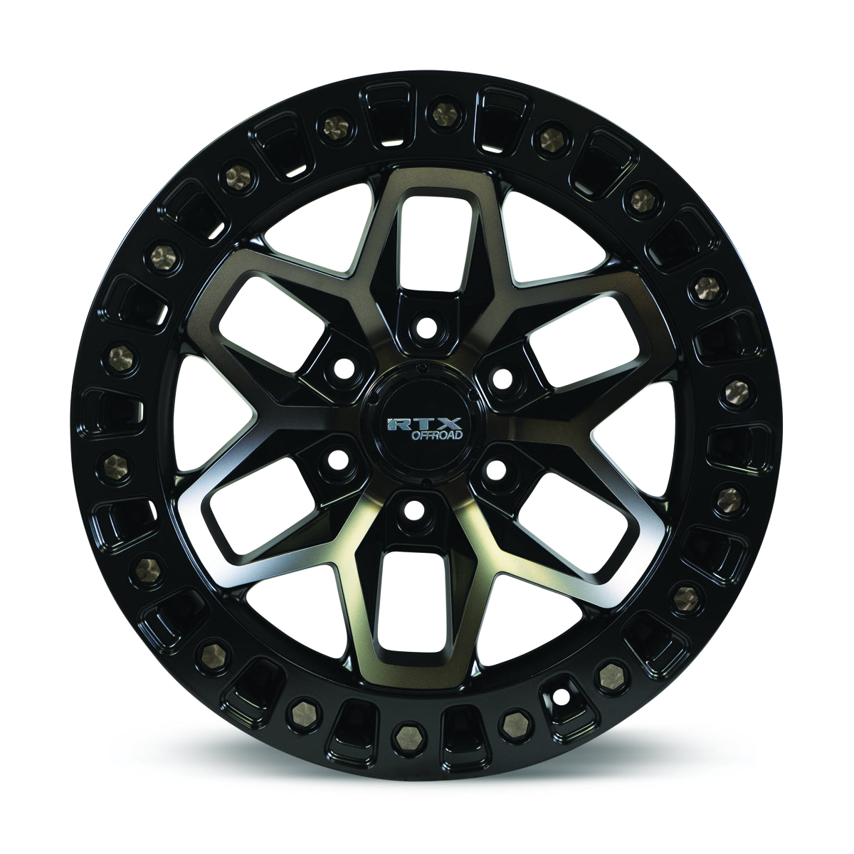 17x9 RTX Zion Black Machined Tinted Bronze 5x127 ET-15 wheel/rim