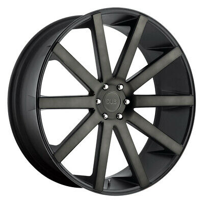 22X9.5 Dub Shot Calla Matte Black Double Dark Tint 6x139.7 S121229584+20