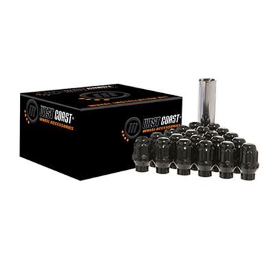 12X1.5 Bulge Acorn Spline Et Lug Nuts 1.55" 20 Piece Install Kit Black