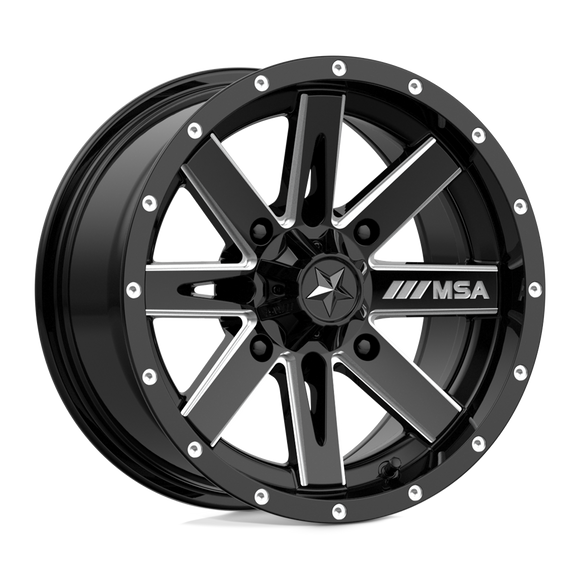 14X7 MSA Offroad Boxer Gloss Black Milled 4x156 M41-04756