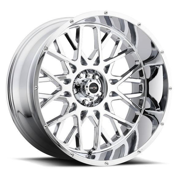 20x9 Vision 412 Rocker Chrome Wheel 8x165.1 ET12 CB125.2