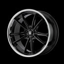 22X10.5 Asanti Black Delta Gloss Black Chrome Lip Wheel/Rim 5x120 ET35-2