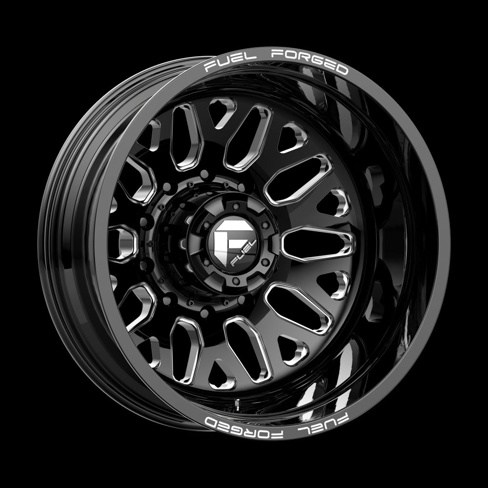 22X8.25 Fuel MONO DE19 FF19D Gloss Black Milled 10X225 ET-202 wheel/rim - 0