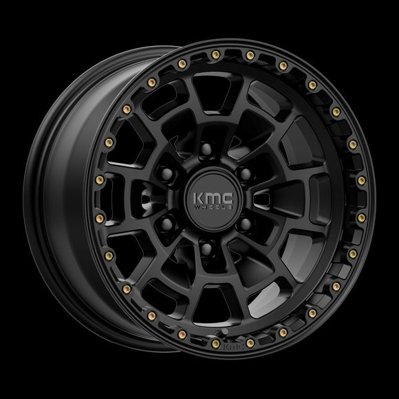 17X8.5 KMC KM718 SUMMIT Satin Black 6X139.7 ET0 wheel/rim