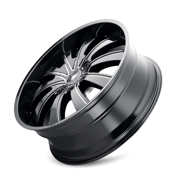 24X9.5 Mazzi Rolla Black-Milled Wheel/Rim 5x127 ET18 374-24952B