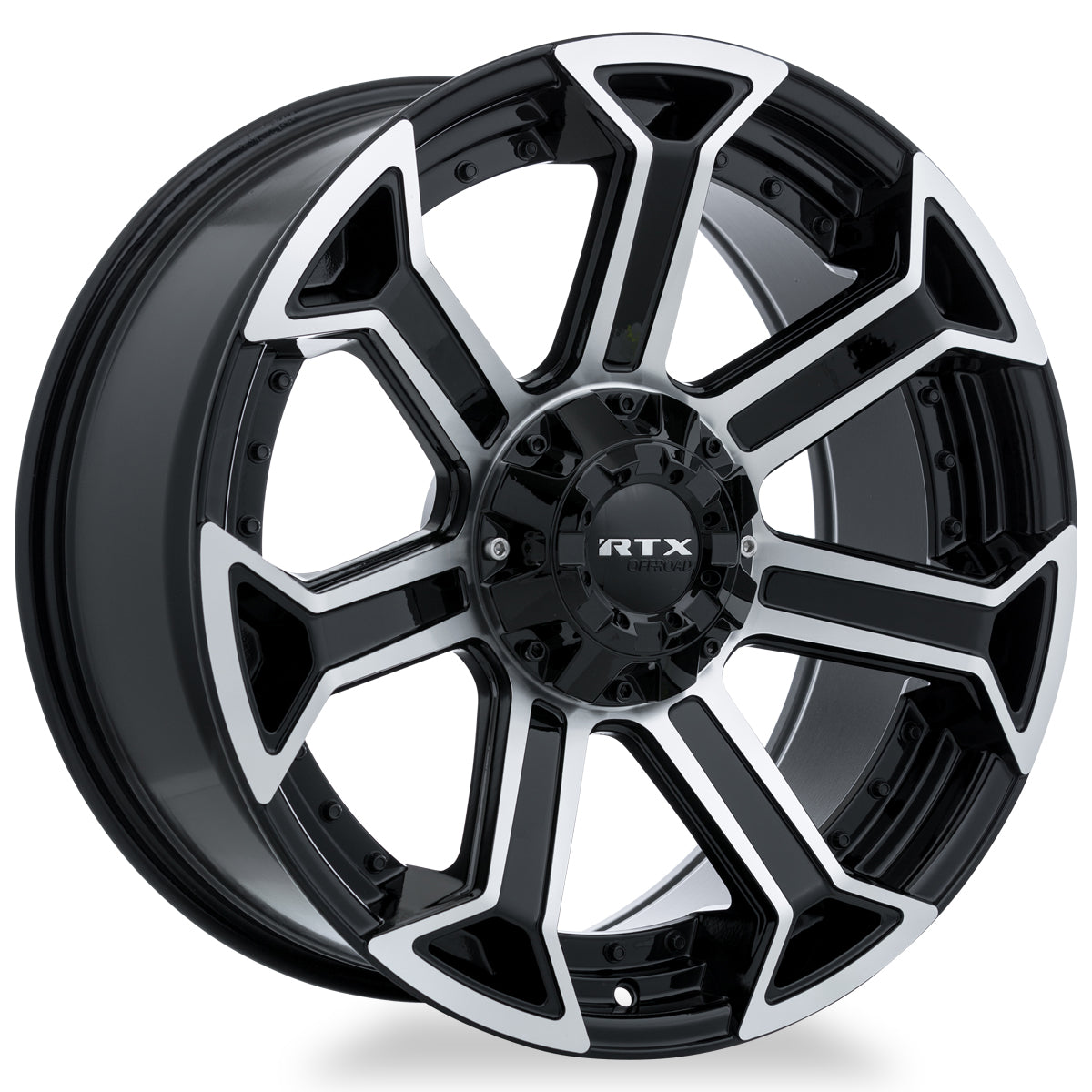 18x9 RTX Peak Gloss Black Machined 6x135/139.7 ET0 wheel/rim