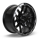 18x9.5 RTX Volcano Gloss Black Milled Edge 6x139.7 ET-10 wheel/rim-3