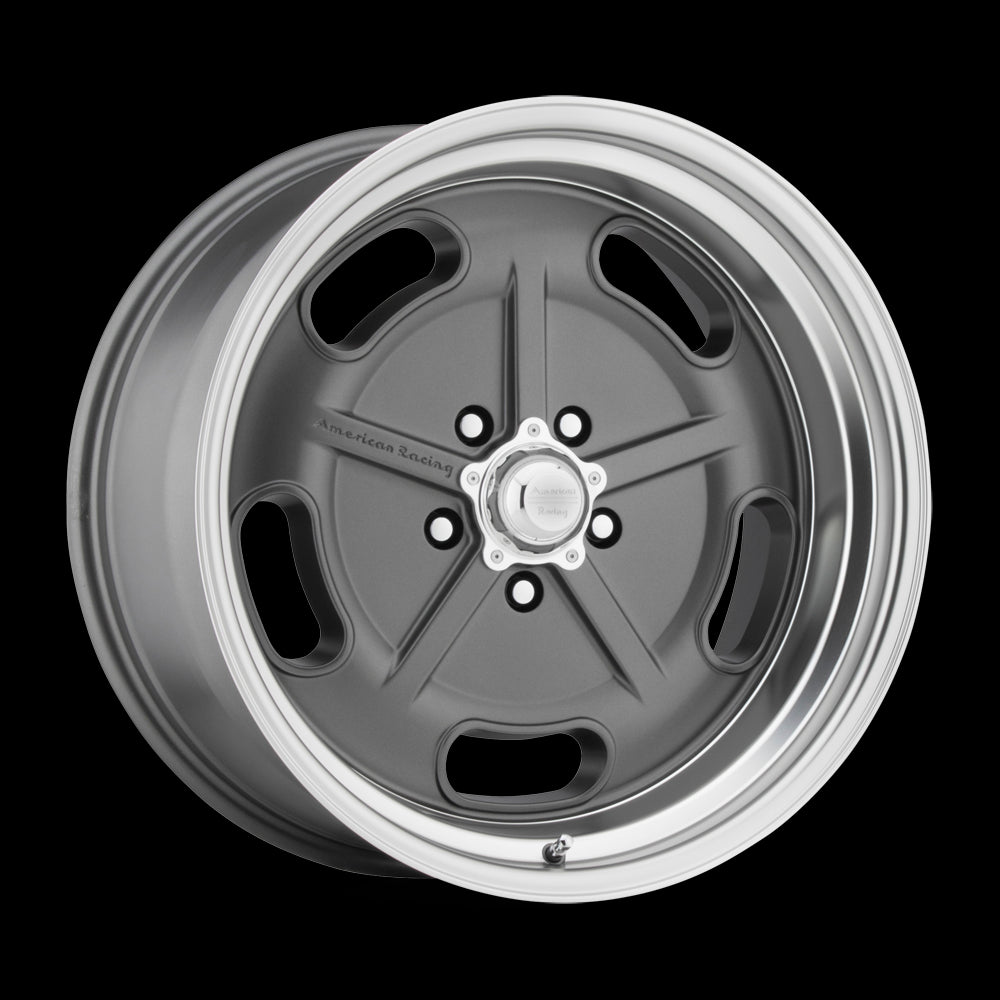 17X7 American Racing Salt Flat Mag Gray w/ Cut Lip Wheel/Rim 5x120.65 ET0