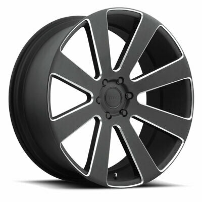 22x9.5 DUB 8-Ball Black & Milled Wheel/Rim 6x135 6-135 22-9.5