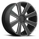 22x9.5 DUB 8-Ball Black & Milled Wheel/Rim 6x135 6-135 22-9.5-4