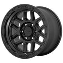 17X9 KMC KM544 MESA Satin Black With Gloss Black Lip 8X170 ET18 wheel/rim-4