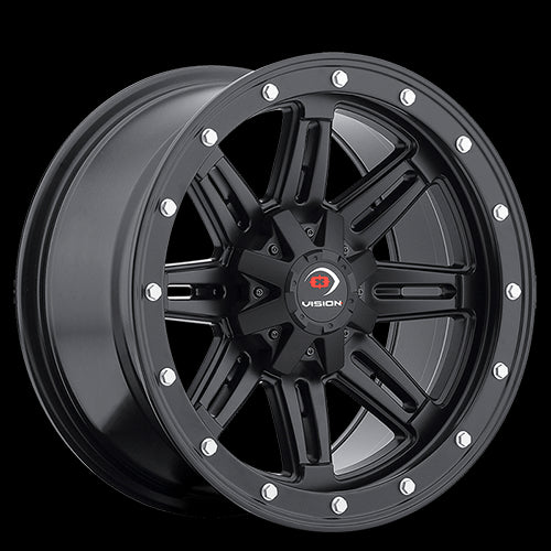 Vision 550 Five Fifty Matte Black 12X8 5x4.5 (5x114.3) ET-10.2 wheel