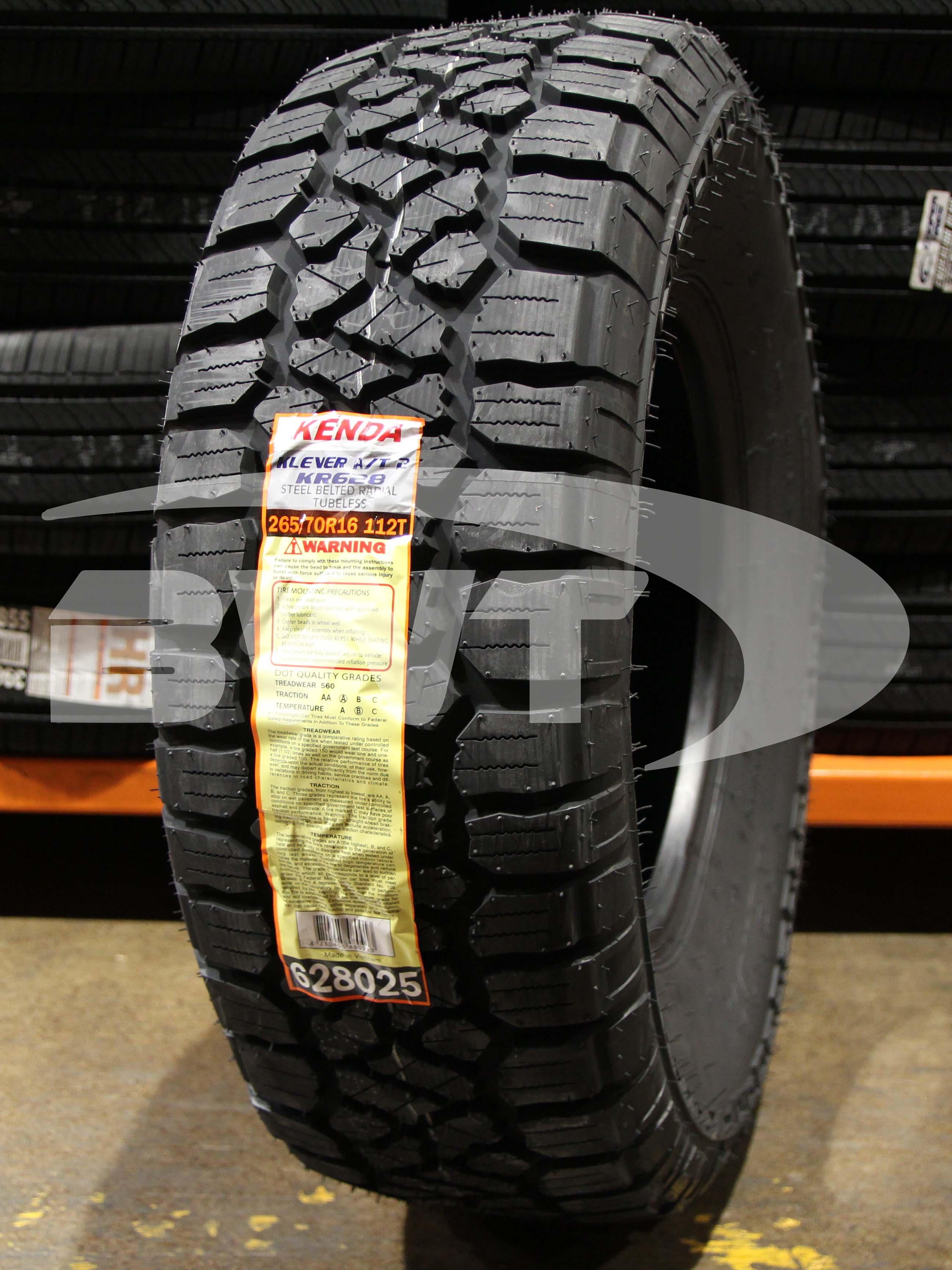 Kenda Klever A/T 2 Tire(s) 265/70R16 112T SL RBL 2657016