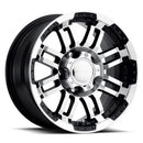 15x7.5 Vision 375 Warrior Black Machined 5x120.65 5x4.75 ET-12 Wheel Rim-2