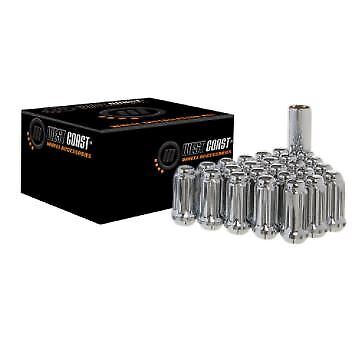 12X1.75 Bulge Acorn Spline Lug Nuts 1.9" 20 Piece Install Kit Chrome