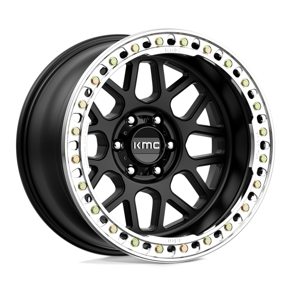 20X10 KMC KM235 Grenade CRAWL Beadlock Satin Black 6X139.7 ET-48 wheel/rim