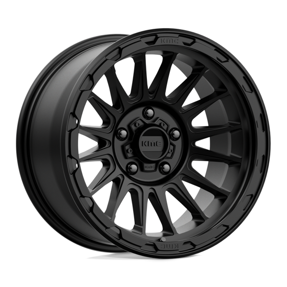 17X9 KMC KM542 Impact Satin Black 5X127 ET-12 wheel/rim